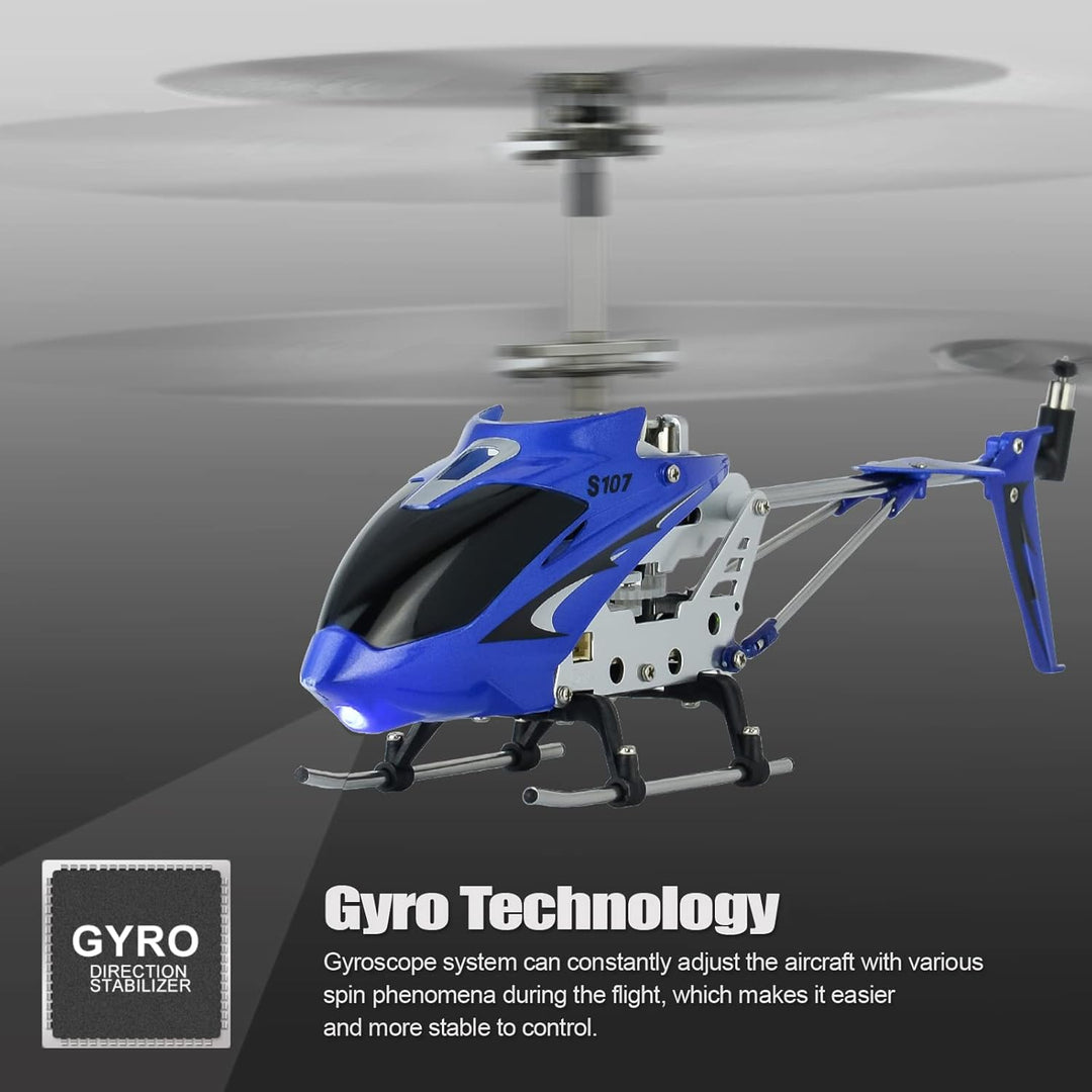 Cheerwing S107\/S107G Phantom 3.5 canales, minihelicóptero RC con g...