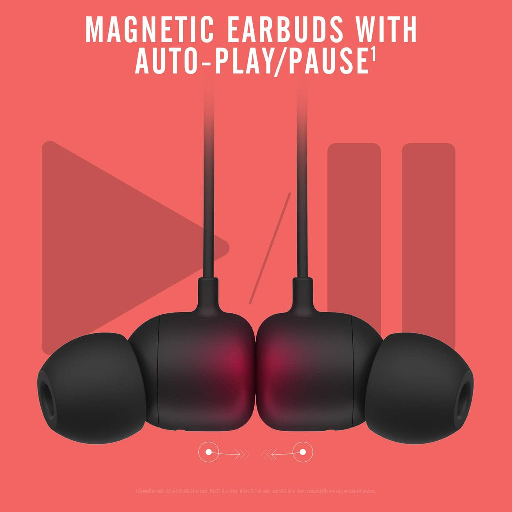 Beats Flex Auriculares inalámbricos - Chip de auriculares Apple W1, auriculares magnéticos, Negro