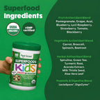 Feel Great USDA Organic Super Greens para niños | Polvo de verduras