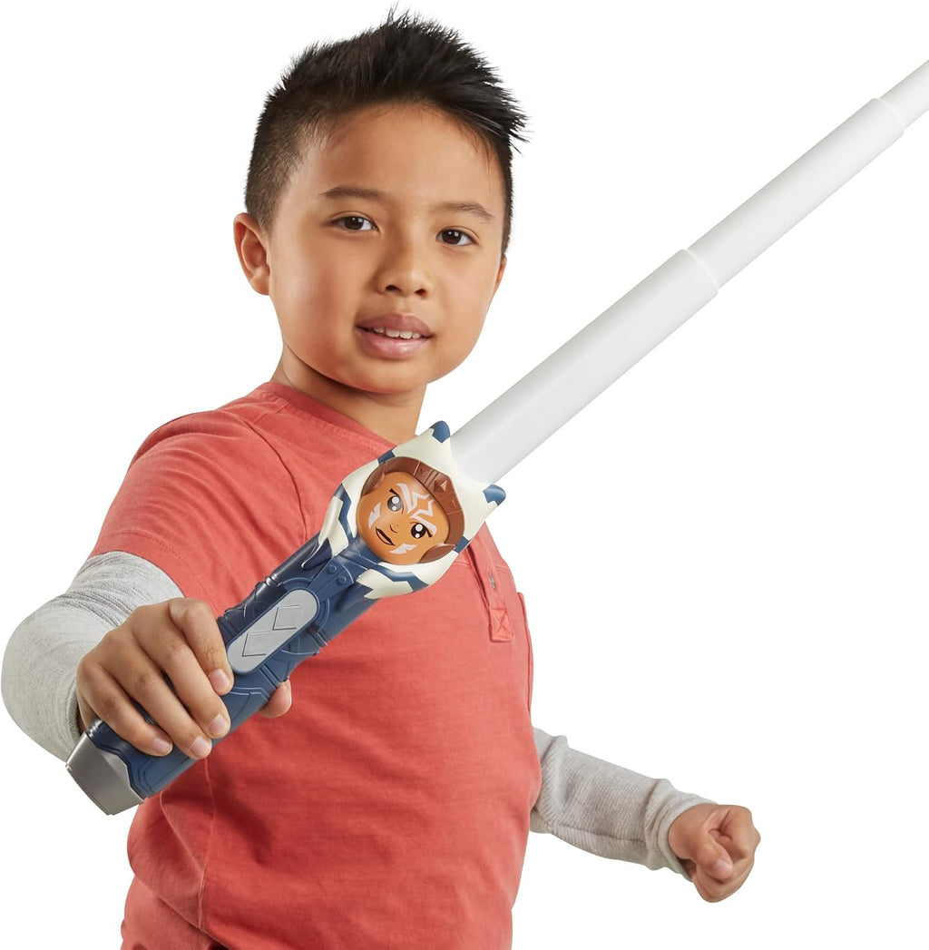 STAR WARS Escuadrón de sables de luz de 3 unidades, sables de luz de The Mandalorian, Ahsoka y Darth Vader, juguetes para niños y niñas de 4 años (exclusivo de Amazon)
