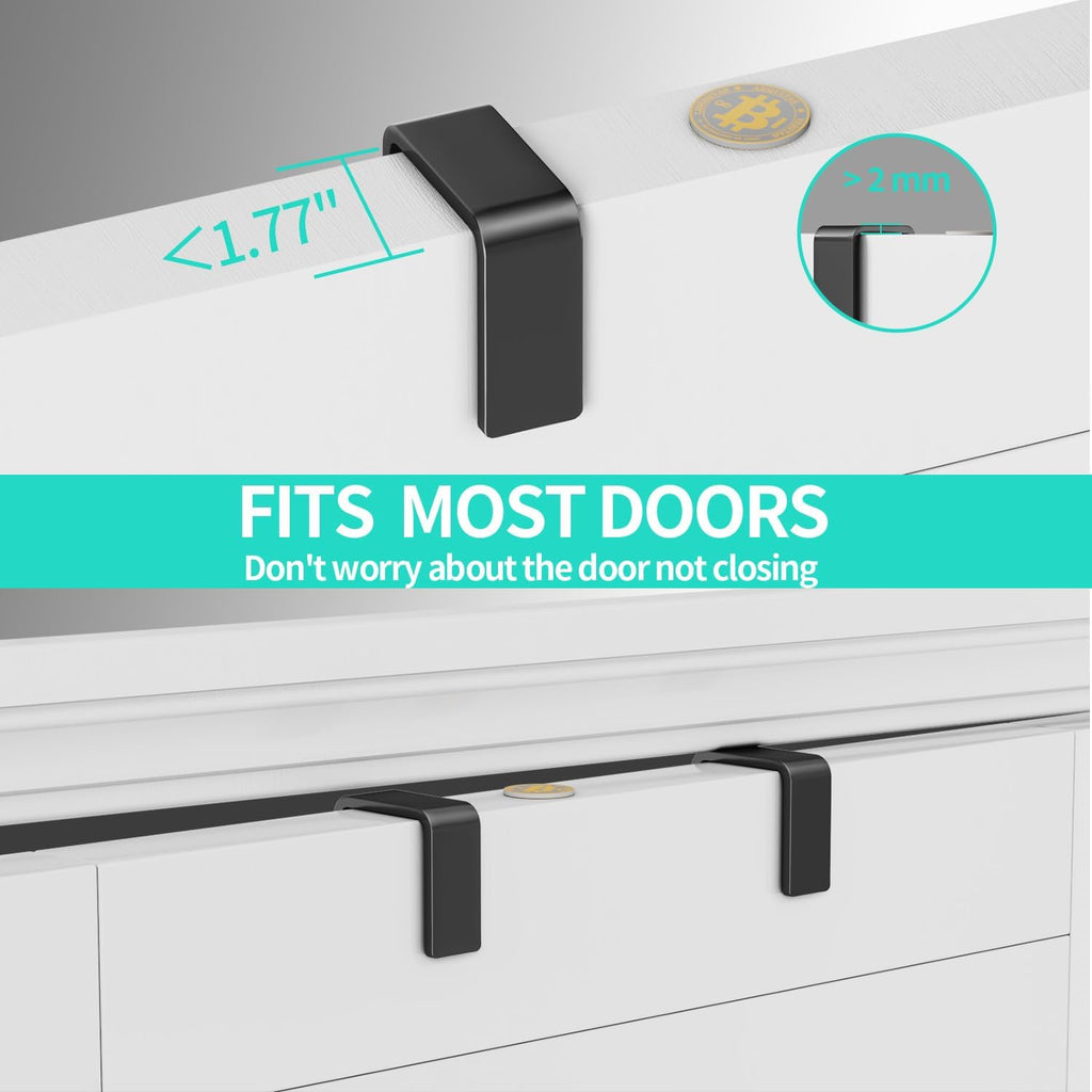 HapiRm Organizador Sobre la Puerta - Organizador de Puerta Colgante con 4 Canastas Metálicas de Gran Capacidad y Gancho Ajustable para Ropa para Baño Dormitorio Cocina Despensa Armario de Cocina