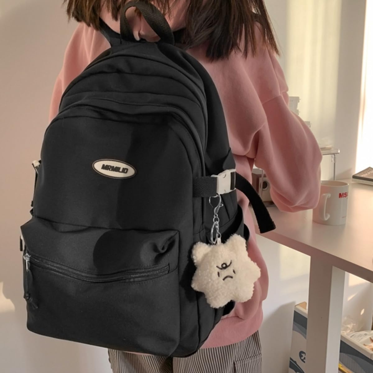 VTTDB Mochila Kawaii con Accesorios Lindos, Mochila Estética Casual...
