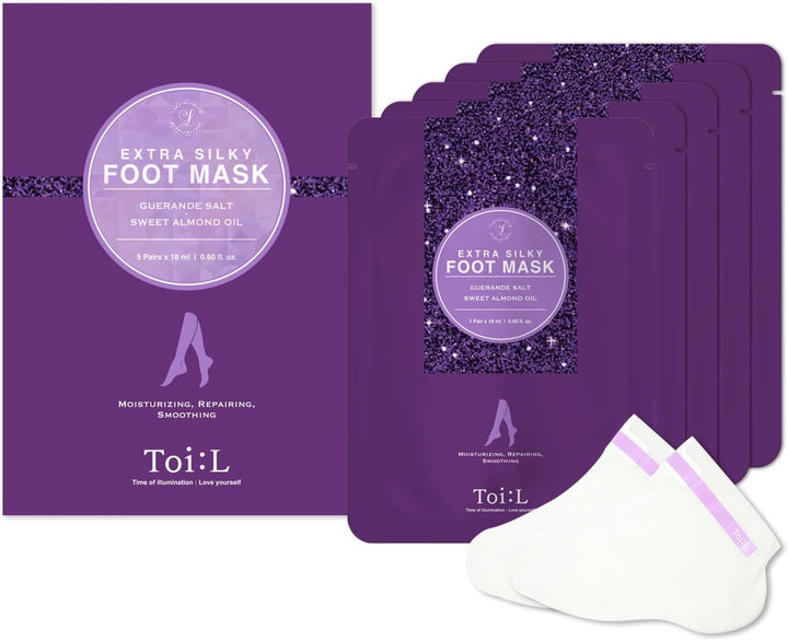 Toi:L Mascarilla extra sedosa para pies, tratamiento de cuidado de...