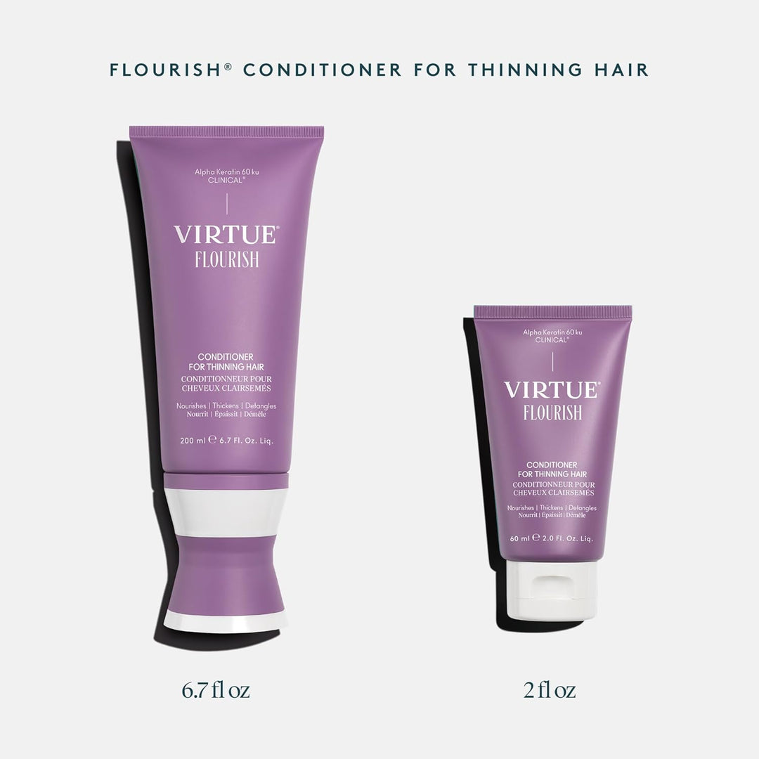 VIRTUE Acondicionador Flourish para cabello fino o adelgazante, pro...