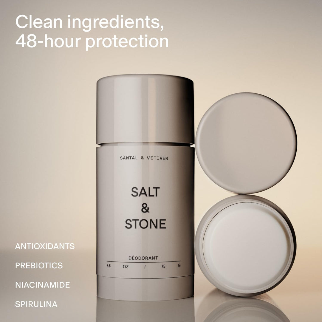 SALT &amp; STONE Desodorante sin aluminio | Protección extra fuerte...