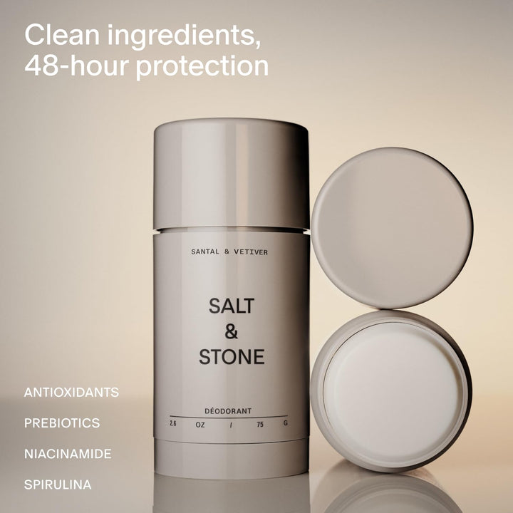 SALT &amp; STONE Desodorante sin aluminio | Protección extra fuerte...