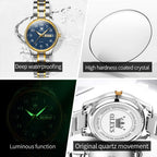 OLEVS Reloj de Lujo para Mujeres, Modo Pequeño de Muñeca, Acero Inoxidable, Reloj para Damas, Calendario