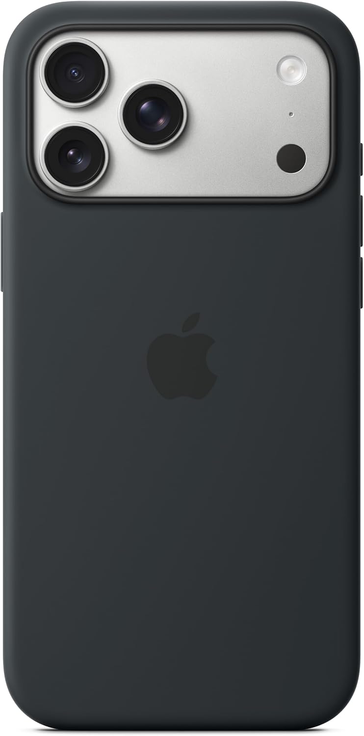Apple Funda de silicona para iPhone 17 Pro Max con MagSafe y control de cámara: funda ligera para teléfono, compatible con carga inalámbrica, acabado mate suave; medianoche