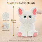 Juguete de peluche blanco del gato, 10" juguete musical interactivo