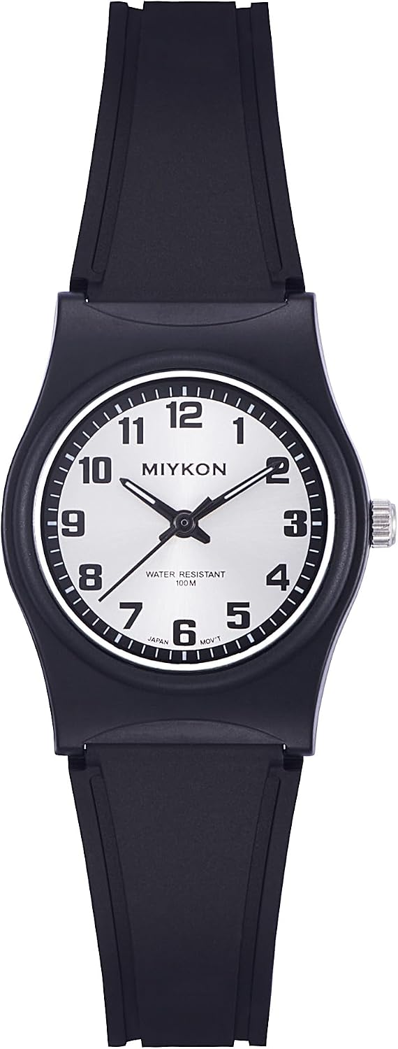 Reloj analógico Miykon para mujer, negro, delicado, fácil de leer, resistente al agua 100M