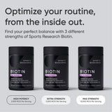 Biotin (alta potencia) 5000 mcg por cápsula vegetariana; mejorada c...