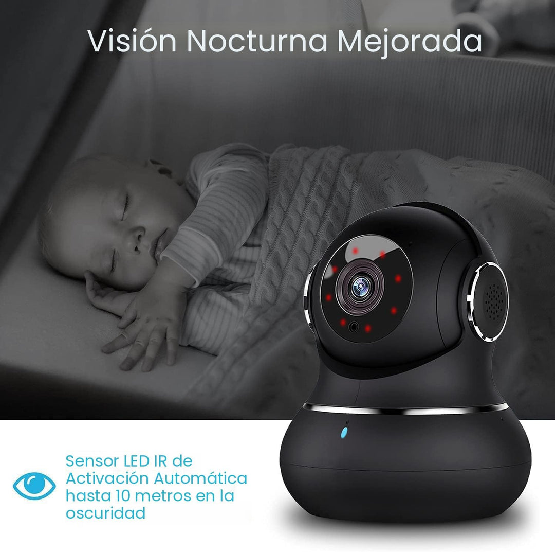 litokam Cámara de seguridad interior 2K, cámaras de 360° para segur...