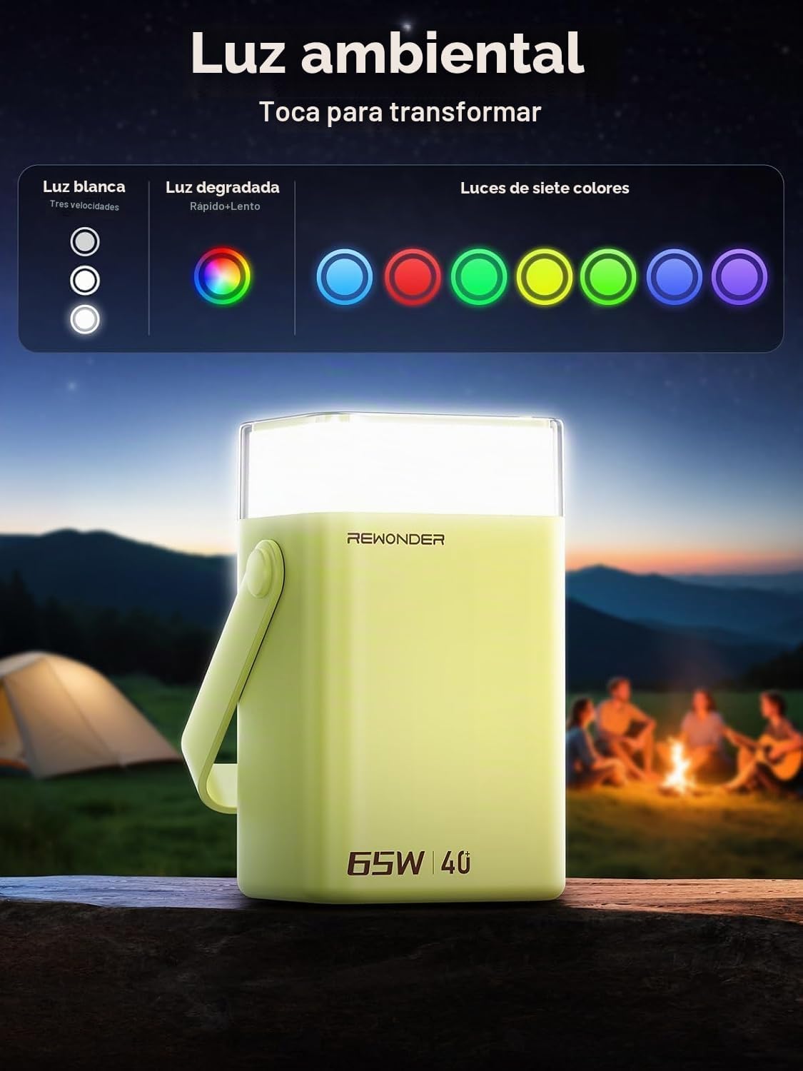 65W Banco de energía 40000mAh portátil cargador portátil batería -...