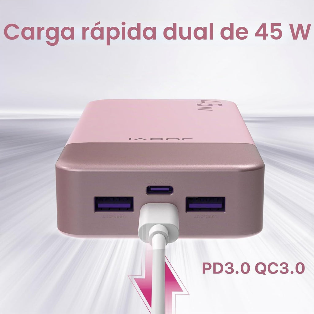 JUOVI Cargador portátil 45W 20000mAh Ayuno Banco de energía de carga