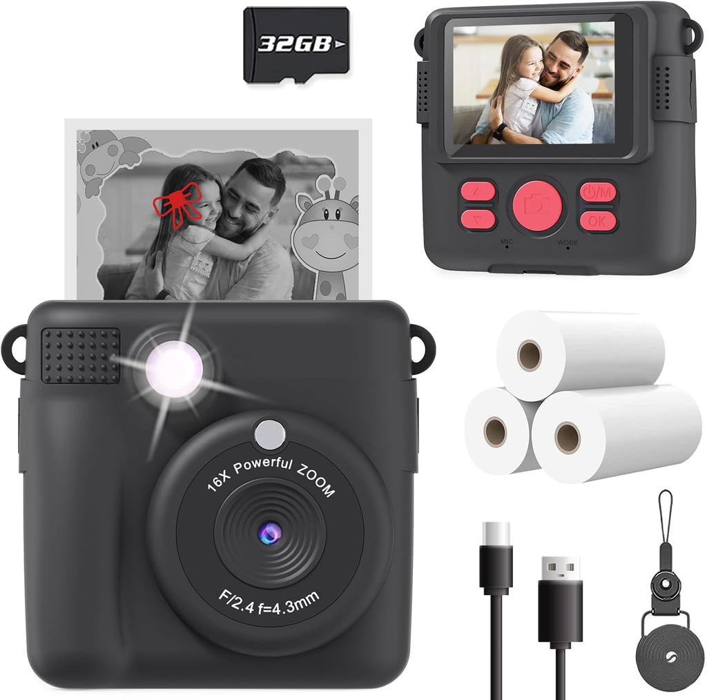 ESOXOFFORE Cámara de impresión instantánea para niños, regalos de c...