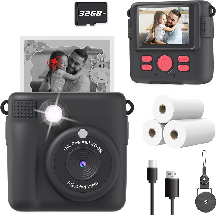 ESOXOFFORE Cámara de impresión instantánea para niños, regalos de c...