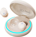 NE92 - Audífonos para dormir, ultra mini auriculares para dormir de lado 0.11 oz, auriculares inalámbricos Bluetooth 6.0, tiempo de reproducción de 40 horas, sonido estéreo de alta fidelidad