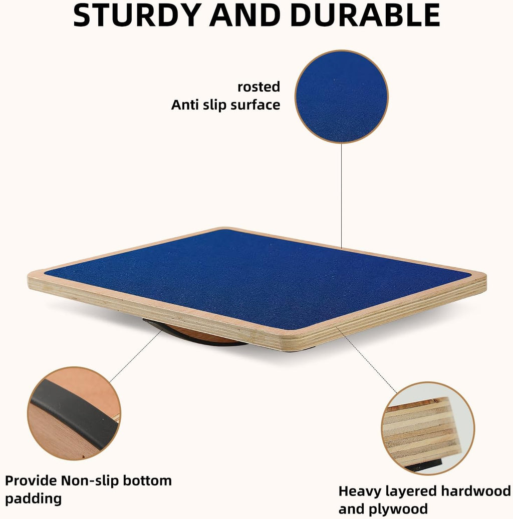 Juoe 360° Balance Board Wobble Board, hasta 350 LBS para Physical Therapy