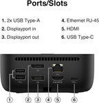HP USB-C 100W G6, estación de acoplamiento con entrega de potencia de 100 W, paquete de 1 unidad