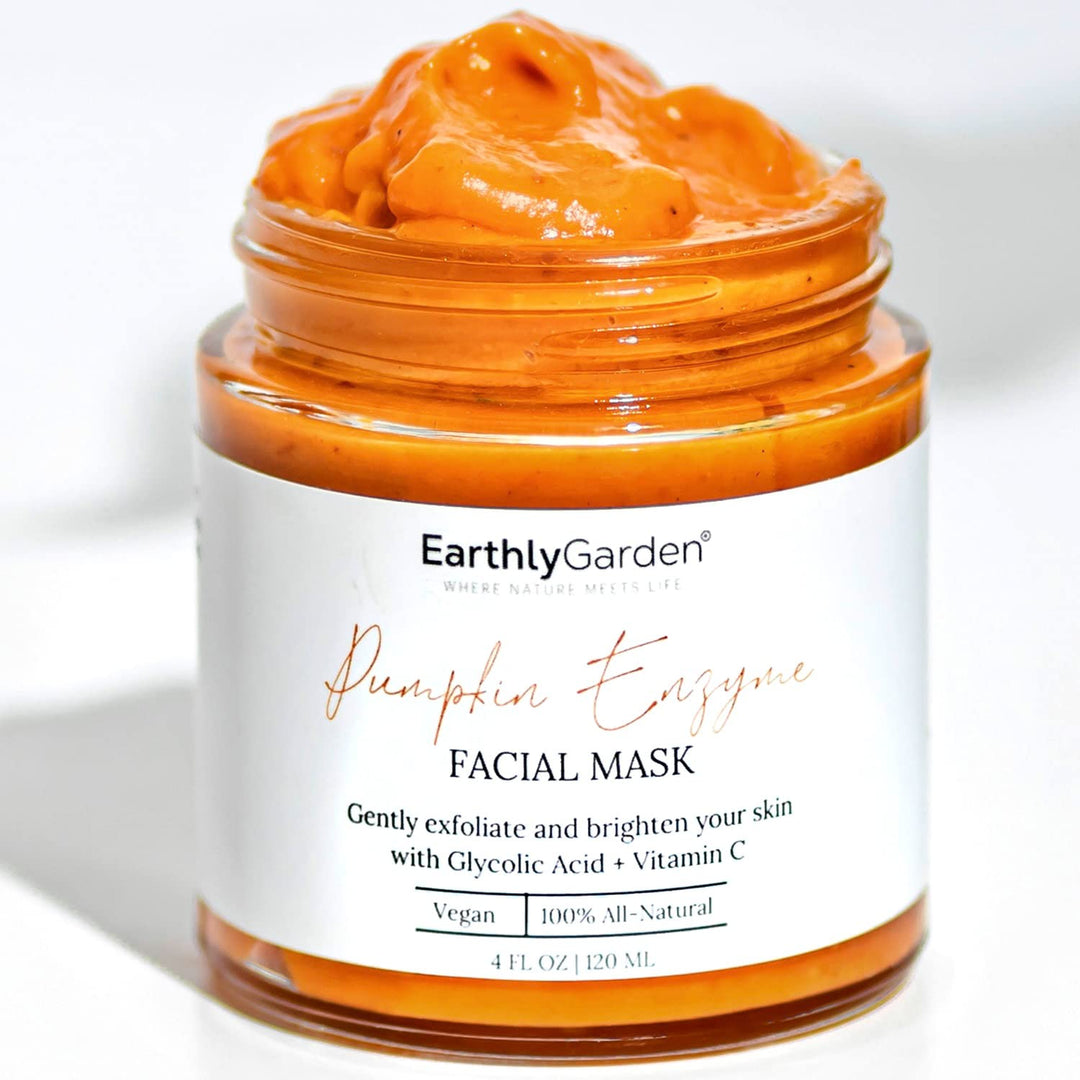 EarthlyGarden Máscara facial exfoliante con enzima de calabaza, tra...