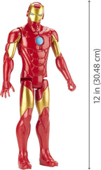 Marvel Hasbro - Figura de acción oficial de Titan Hero Series de 12 pulgadas (Spider-Man), Iron Man