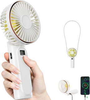 TUNISE Ventilador de Mano Portátil, Ventilador Portátil Recargable,...