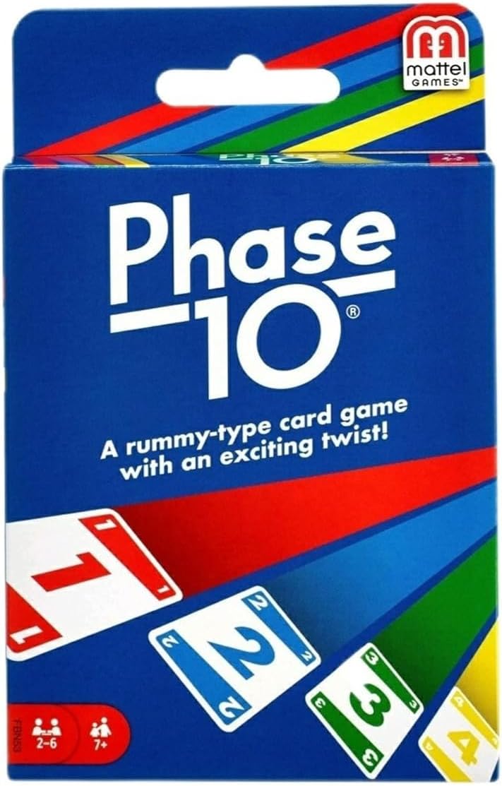 Mattel Juego de cartas Uno No Mercy, Dos y Phase 10, paquete combinado de 3