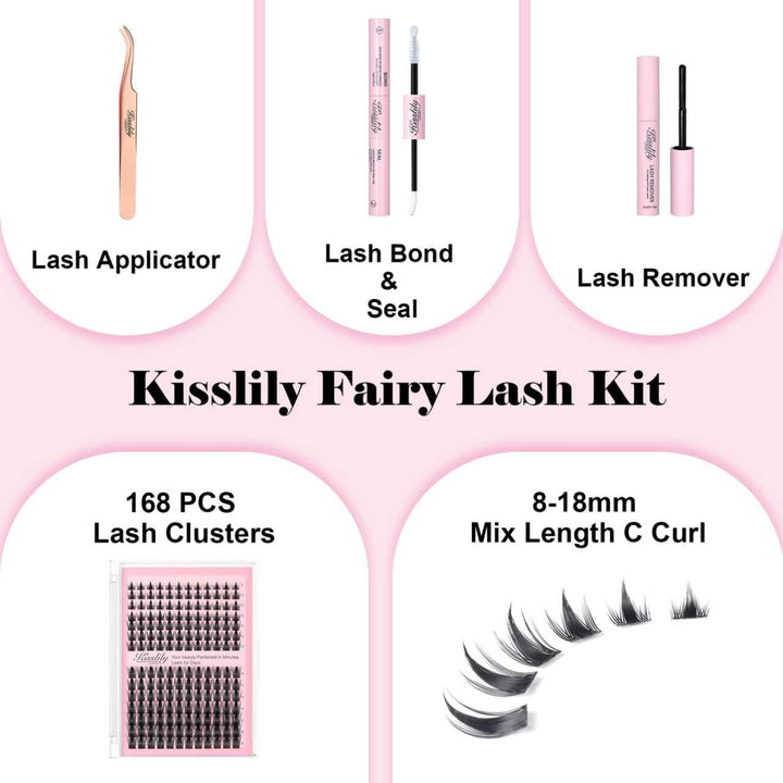Fairy Lash Racimos Kit de extensiones de pestañas individuales con...