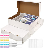 Caja de tarjetas deportivas de 5 filas 11850 unidades, caja de almacenamiento de tarjetas de cartón con divisor a granel, caja de almacenamiento de tarjetas de béisbol, caja de almacenamiento de