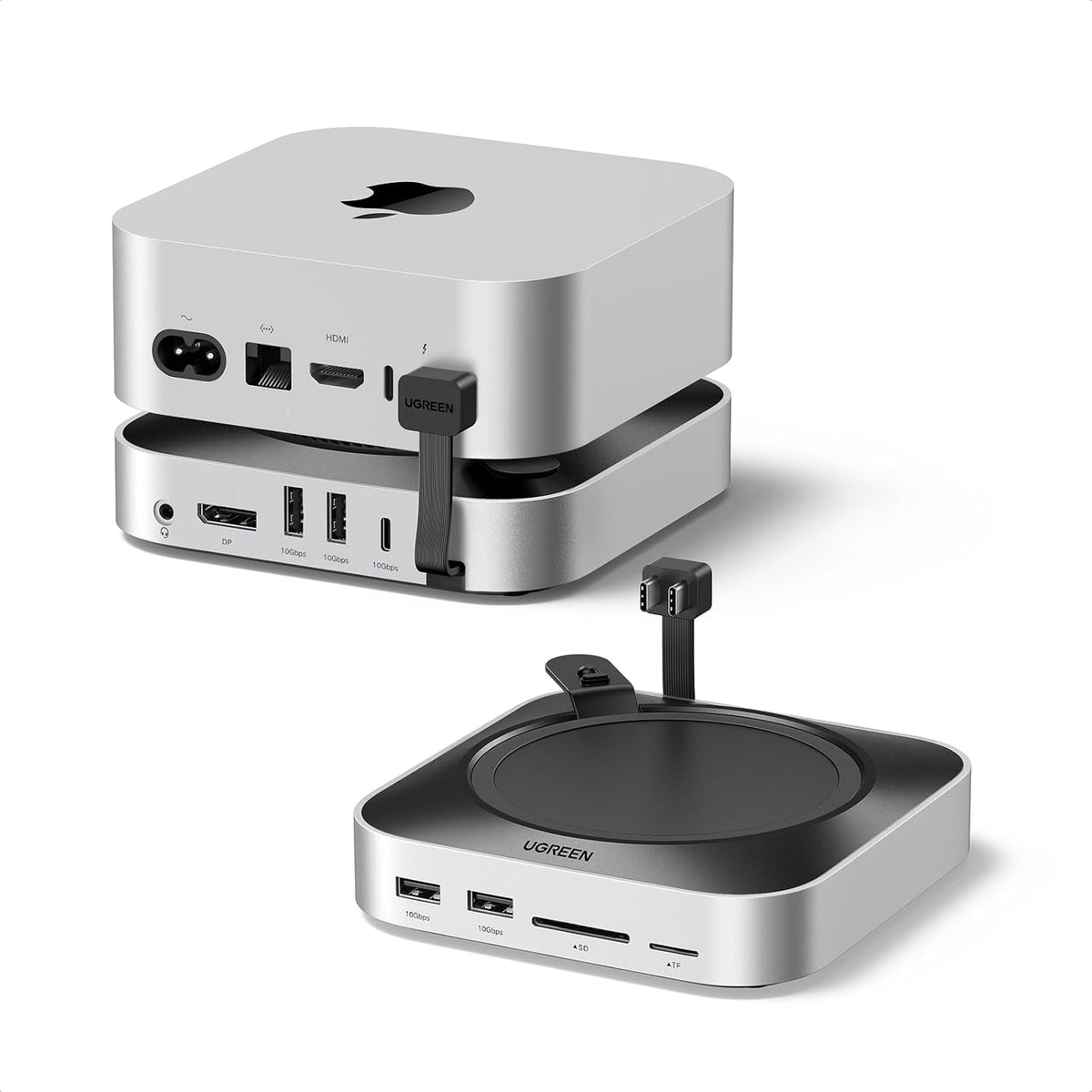 UGREEN Mac mini Dock DP Hub 4K 144Hz con carcasa NVMe