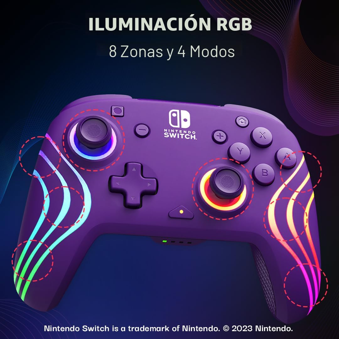 PDP Gaming Afterglow Wave Wireless Nintendo Switch Pro Controller -...
