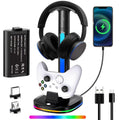 Xbox Headphone Stand con Controller Charger, RGB Xbox Controller carga Station Headset Stand para Xbox Series X/S/One/One X/One S carga, Equipped con 1 * 5180mWh Rechargeable Xbox Battery Pack
