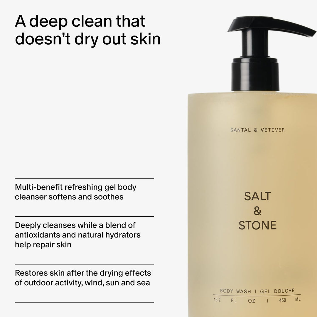 Salt &amp; Stone Gel de ducha con antioxidantes para una hidratació...