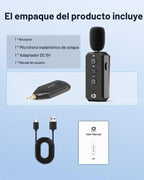 SHIDU Auriculares de micrófono inalámbrico 2.4G Sistema