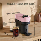 Cafetera Nespresso Vertuo Pop+ para café y espresso por De'Longhi, Rosa