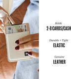 Thread Wallets Cartera con tarjetero de cuero minimalista ultradelgada (blanco hueso)