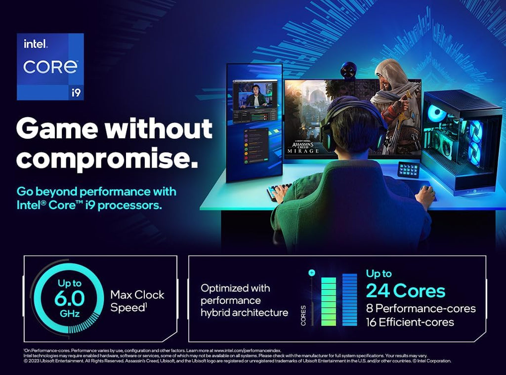 Intel®Core™i9-14900KF Nuevo procesador de escritorio, Core™ i9-14900KF, 1.0 x 4.6 x 1.9 inches
