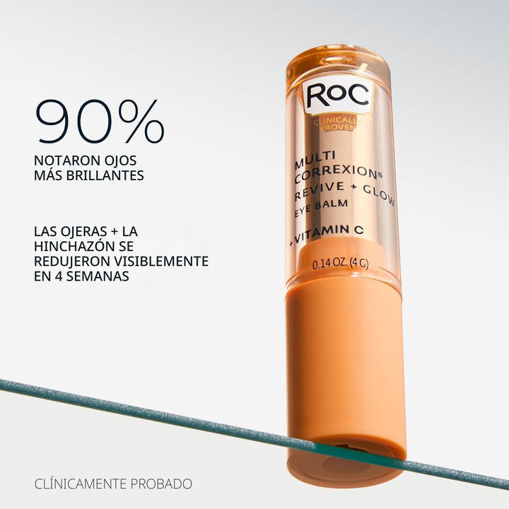 RoC Multi Correxion Revive + Glow Eye Balm con vitamina C (0.14 oz)...