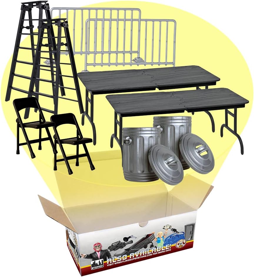 Juego de 10 accesorios para figuras de acción de lucha libre