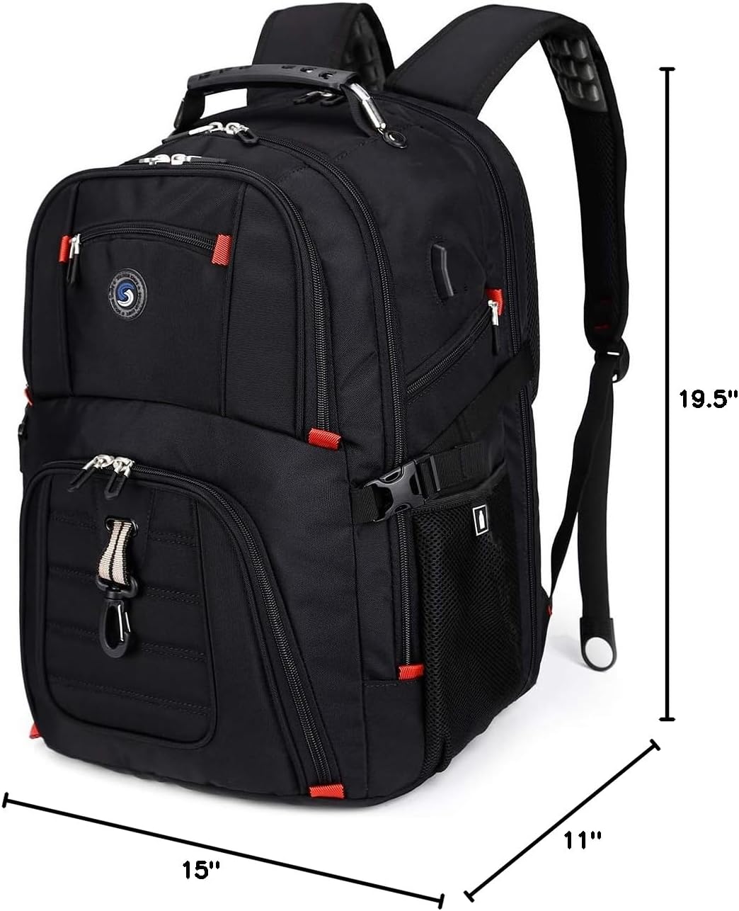 SHRRADOO Mochila de viaje extra grande para laptop de 50L con puert...