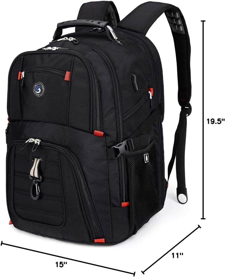 SHRRADOO Mochila de viaje extra grande para laptop de 50L con puert...