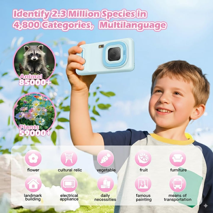 Gimywit Cámara AI para niños y niñas de 3 a 11 años, cámara de vide...