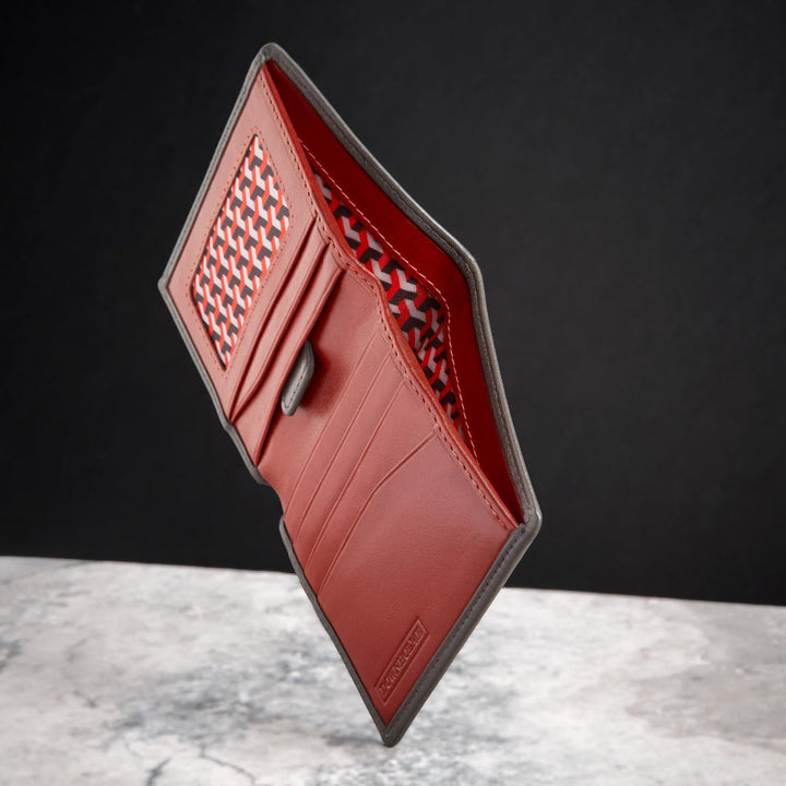 Downholme Billetera de Cuero Bifold con Silueta Delgada para Hombre...