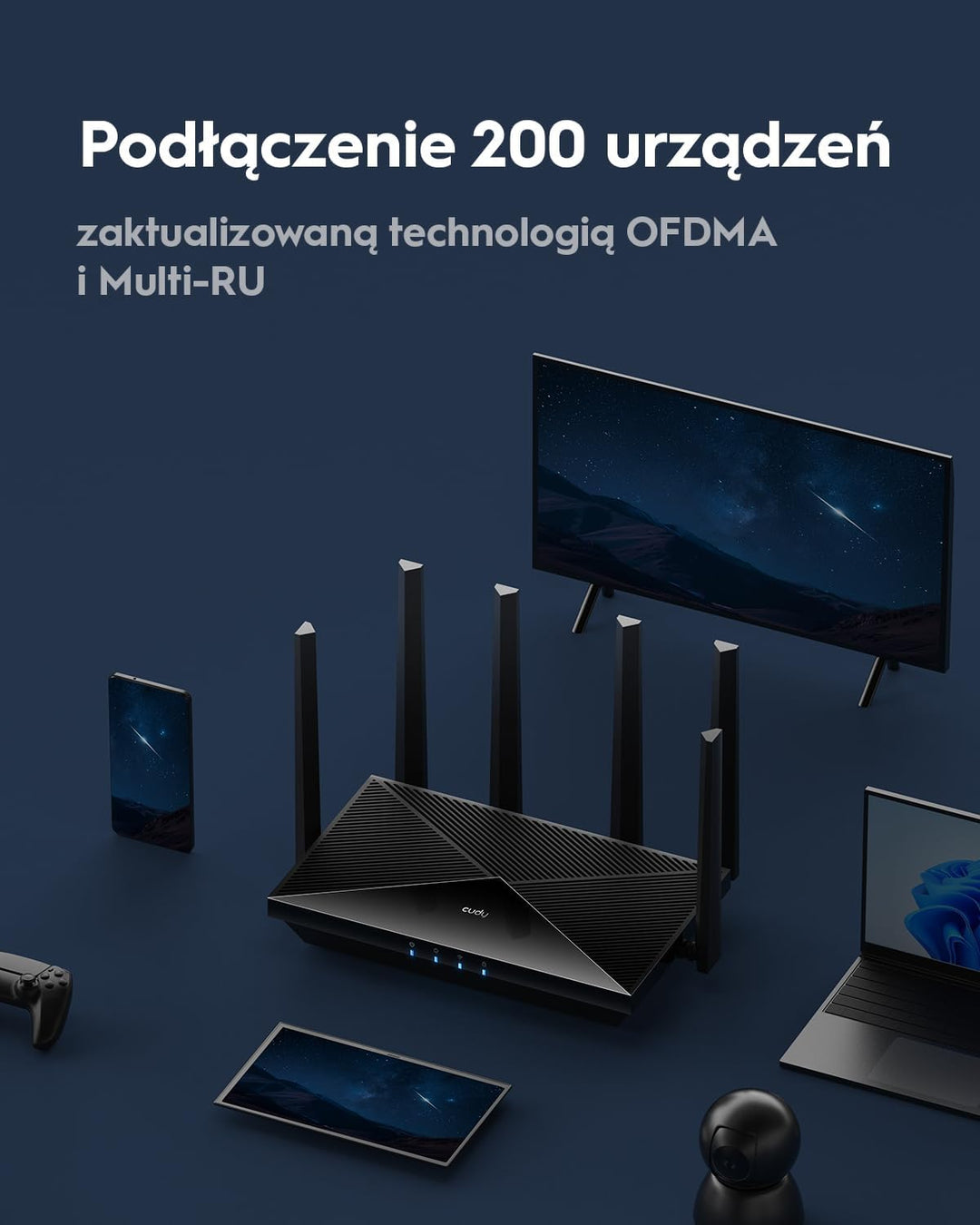 Cudy Enrutador WiFi 7 BE11000 Tri-Band, 6-Stream 10 Gbps, 4 puertos...