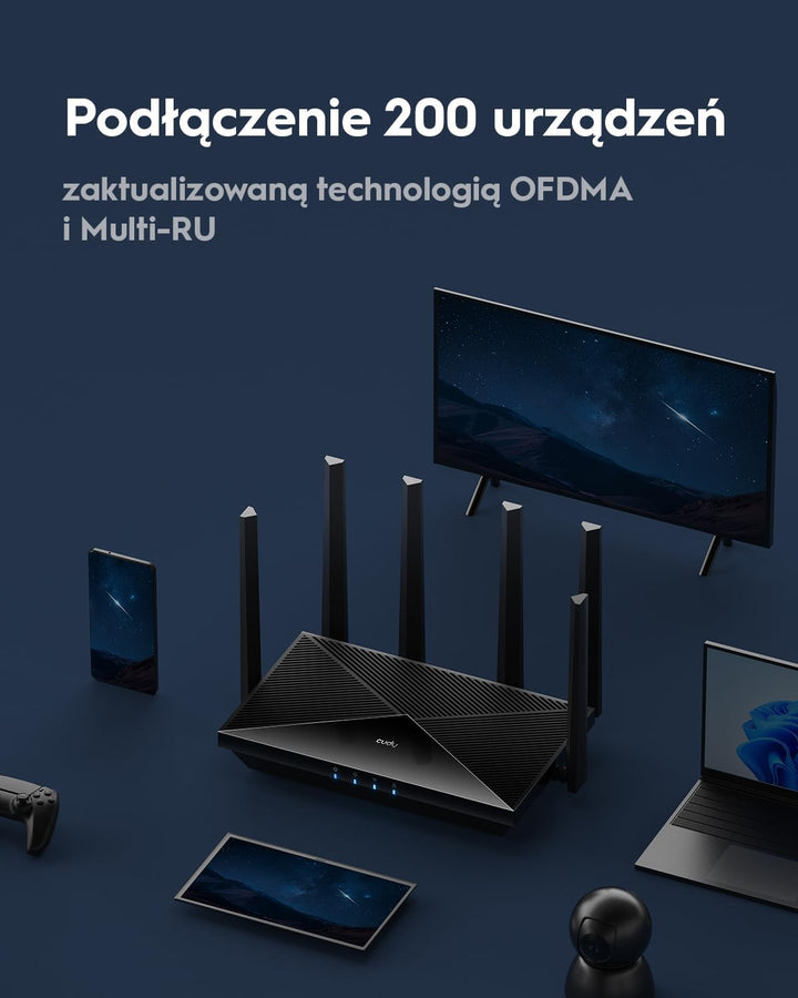 Cudy Enrutador WiFi 7 BE11000 Tri-Band, 6-Stream 10 Gbps, 4 puertos...