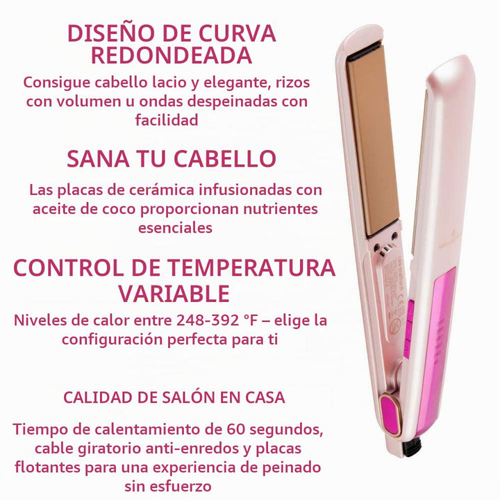 Lee Stafford Plancha profesional para el cabello, plancha plana de...