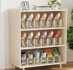 Organizador de ranuras para zapatos para clóset, Organizador apilable de zapatos de doble capa, estante exhibidor de zapatos 50% ahorro de espacio para clóset, 30 unidades