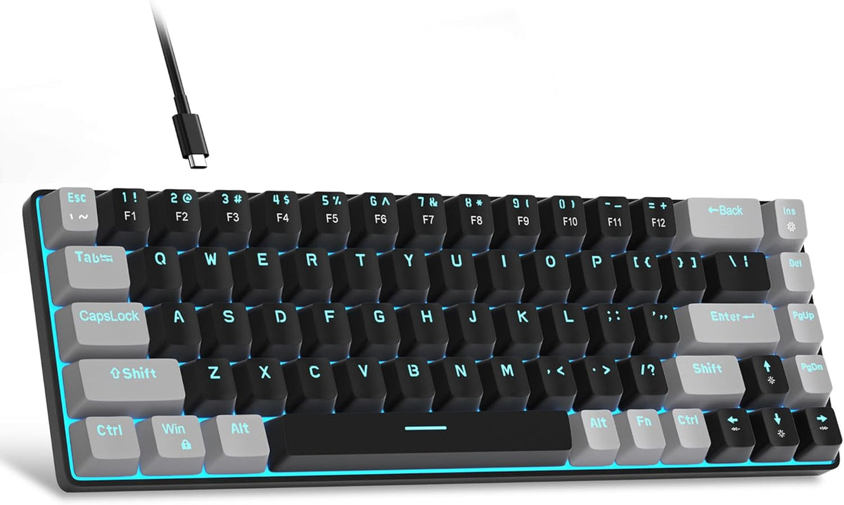 MageGee MK-Box - Teclado mecánico portátil 60% para juegos, retroil...