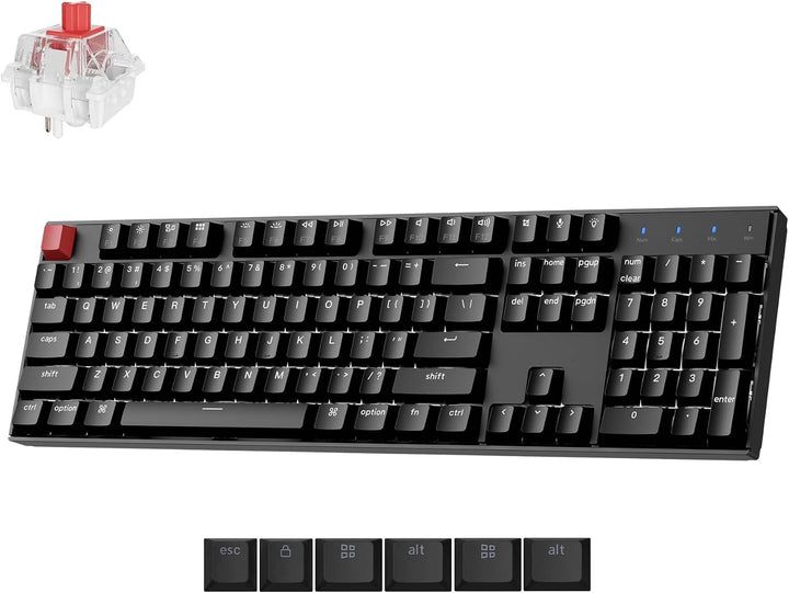 Keychron K10 versión 2 tamaño completo 104 teclas Bluetooth teclado...