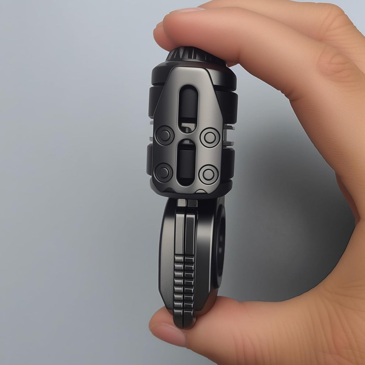 EDC - Juguete giratorio de metal, diseño magnético para aliviar el estrés, múltiples modos de juego, juguete novedoso para adultos, sonido nítido, (gris)